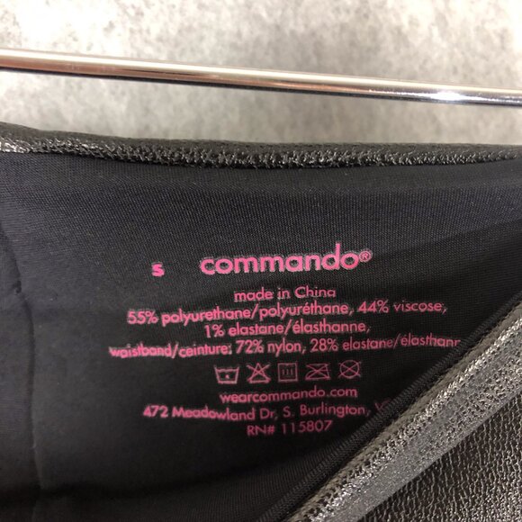 Commando Black Faux Leather High Waisted Leggings Size Small - Picture 3 of 4